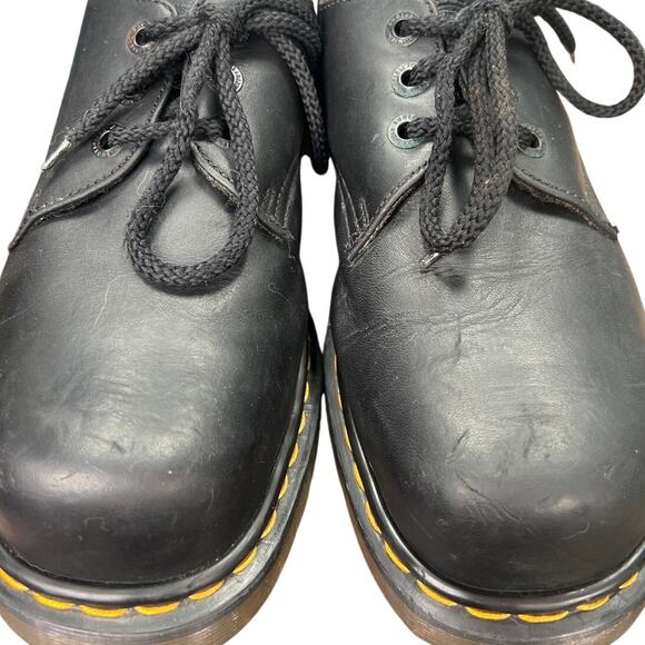 Vintage Dr. Martens Men\'s Black Leather Steel Toe Oxford Size UK 8 US 9 main image 9
